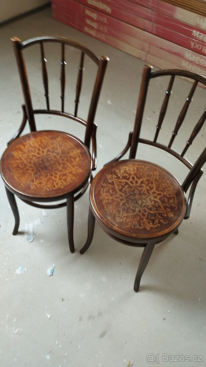 Starožitné židle Thonet - 4ks