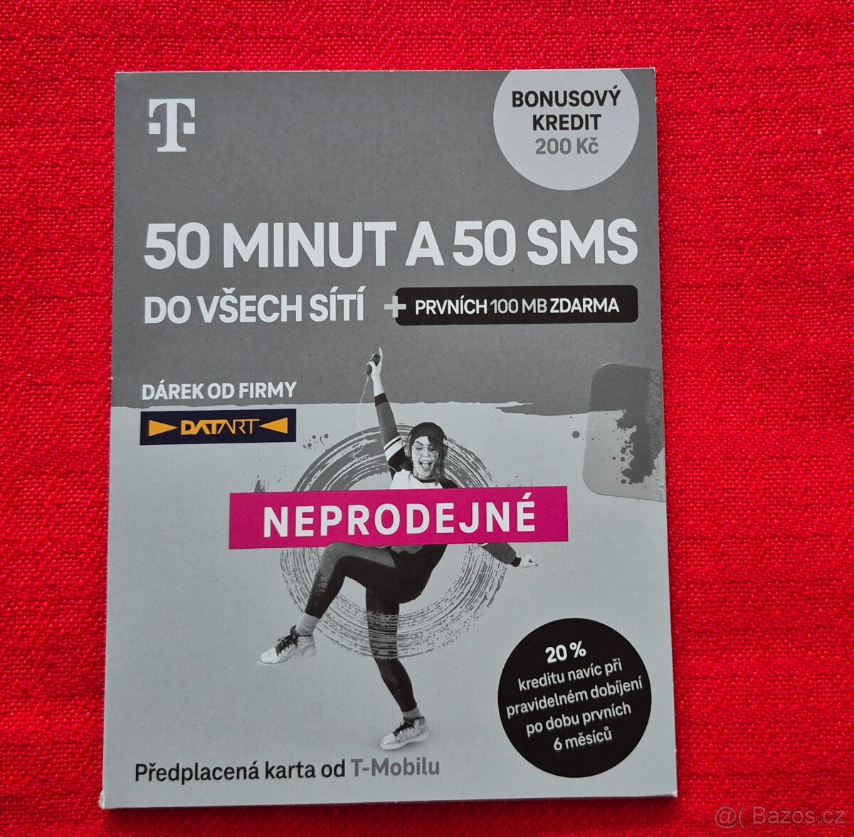 SIM karta T mobile 50 min a 50 sms nová