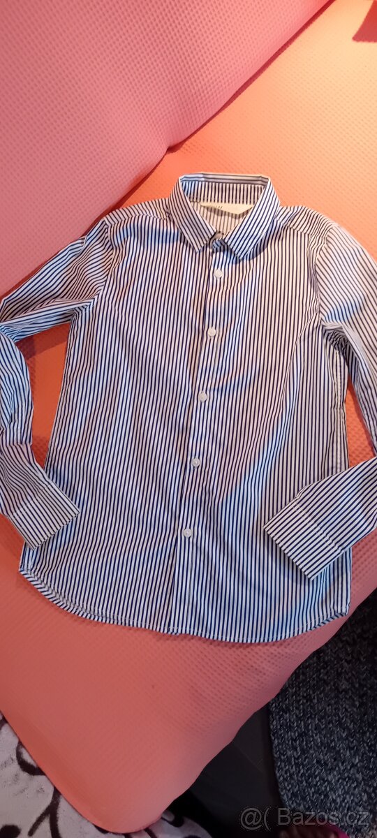 Zánovní proužkovaná chlapecká košile H&M vel.140