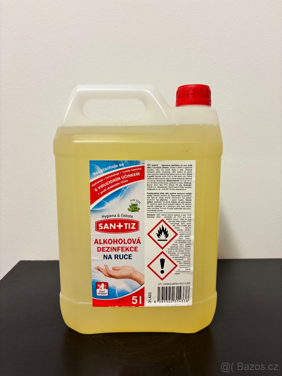 Alkoholová Dezinfekce na ruce Sanitiz 5l