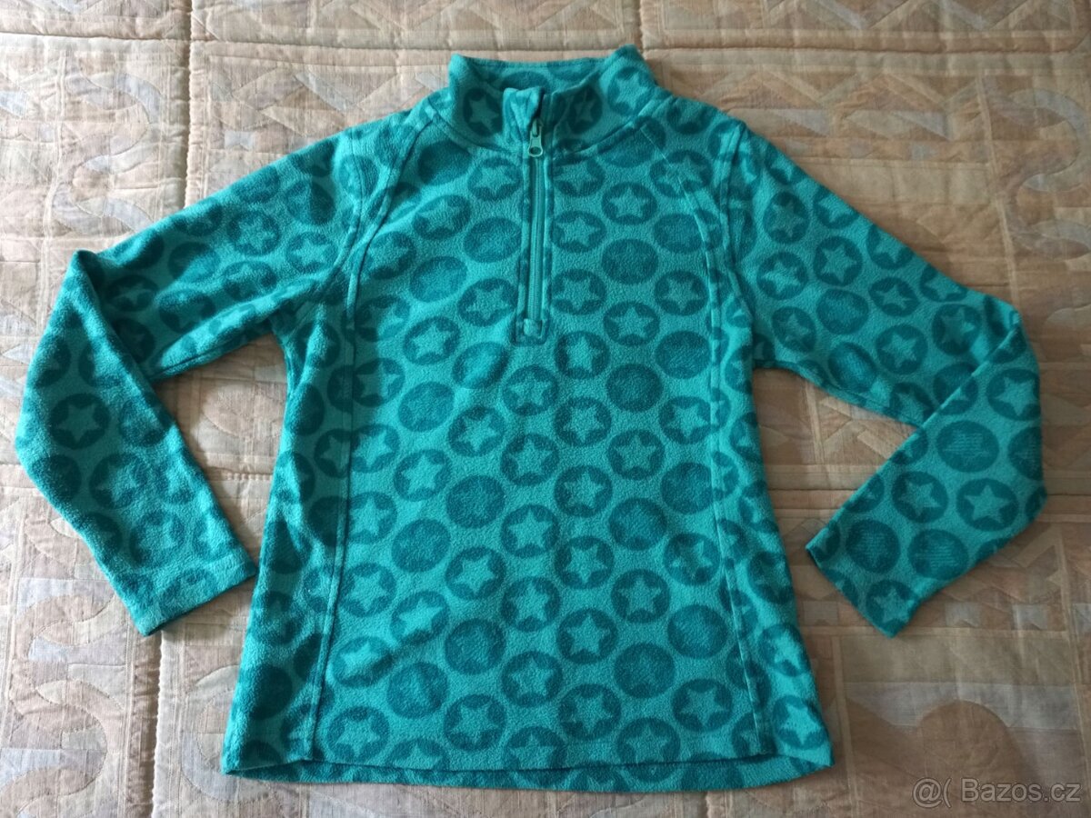 Dětská zelená fleecová mikina zn.CRIVIT v.122/128