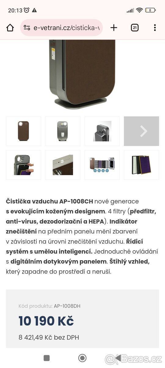 Čistička vzduchu/ klima