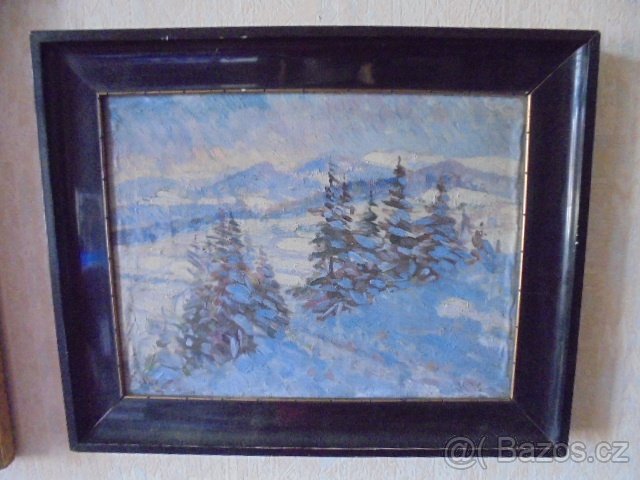 OBRAZ-OLEJ NA PLÁTNĚ-FRANTIŠEK ŠKRABÁNEK