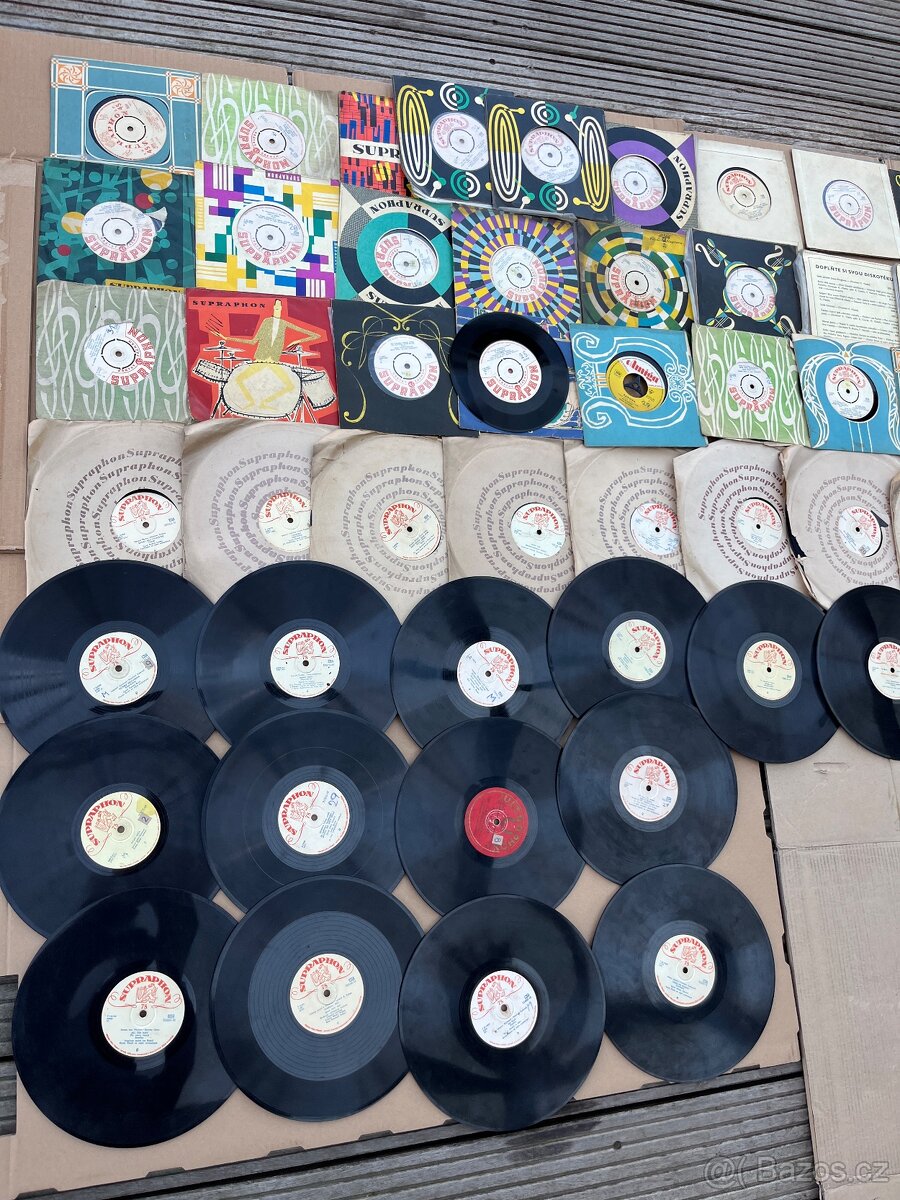 63 ks starších gramodesek – Supraphon – komplet
