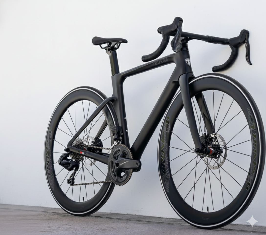 karbonové silniční kolo s el. sadou