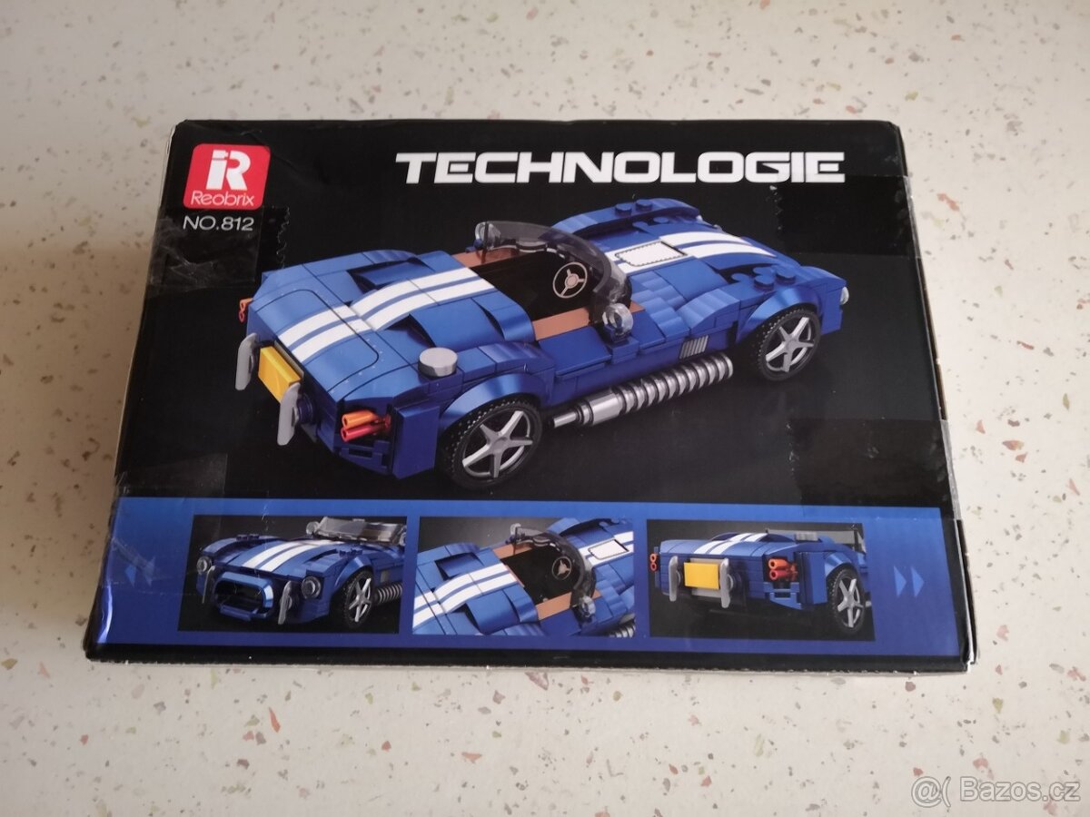 Stavebnice závodní auto modré