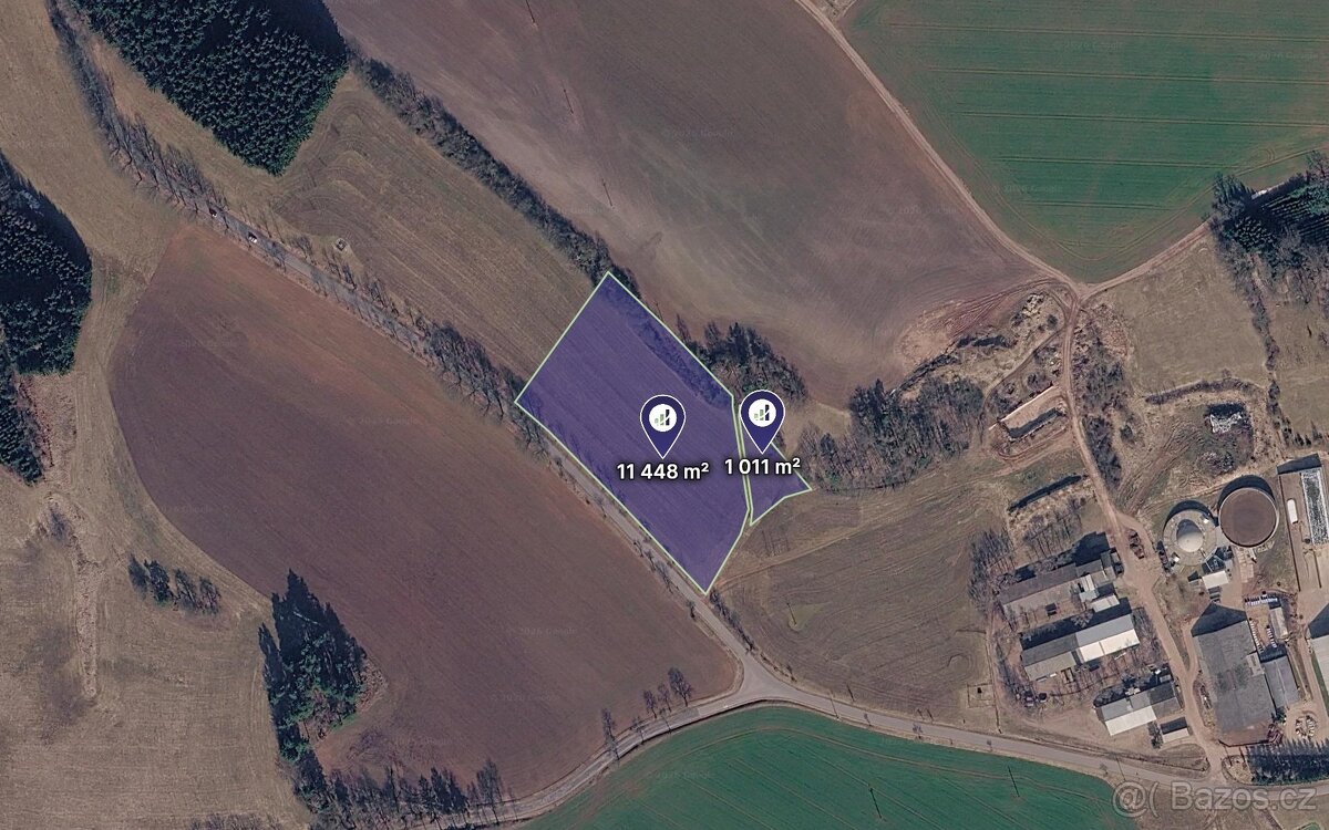 Prodej podílu 1/4 pole 3 115 m², Stará Paka