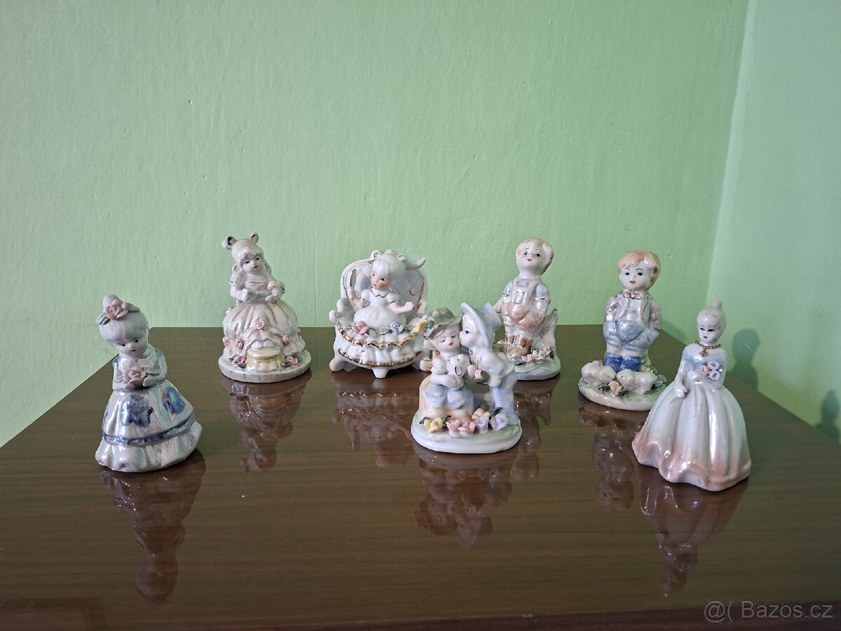 Sada 7 porcelánových sošek – výška 13 cm
