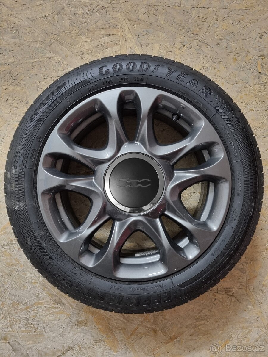 Hliníková 15" kola Fiat 500 Sport zánovní originání vč. pne