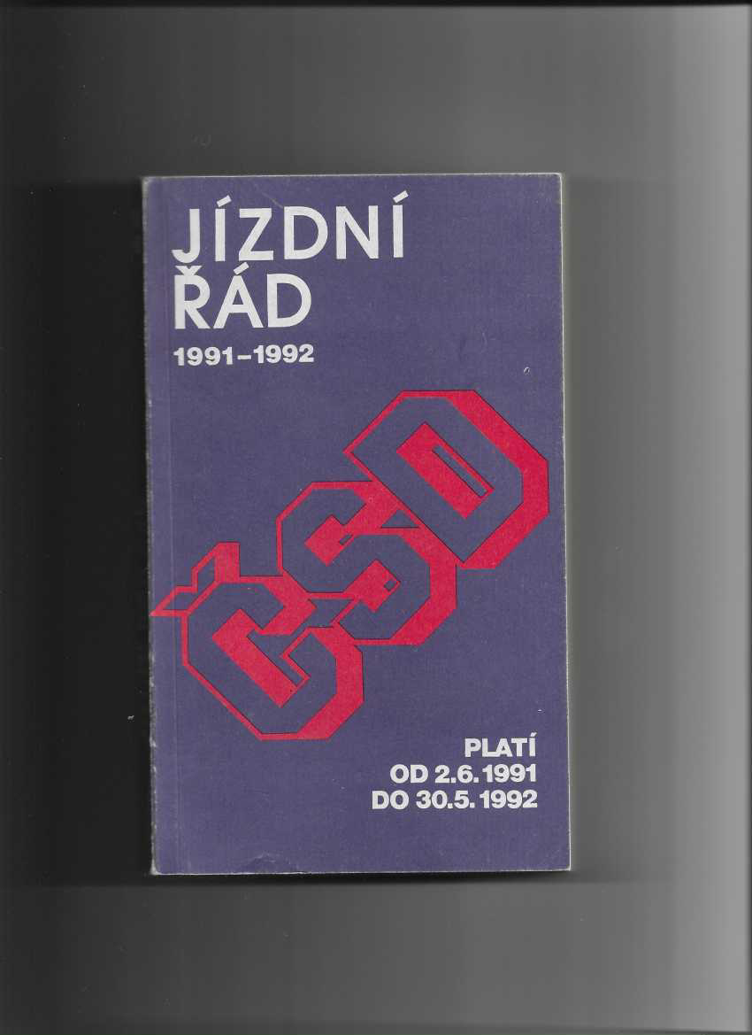 ČSD jízdní řád 1991 - 1992