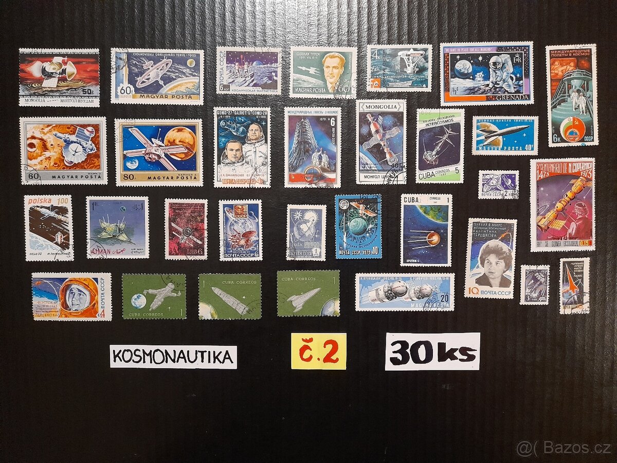 poštovní známky / Kosmonautika č.2 30ks