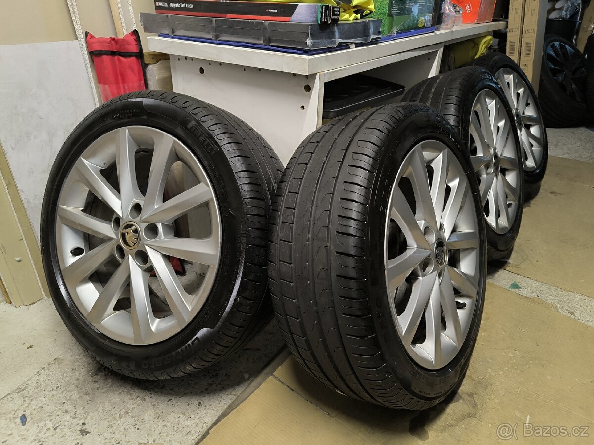 Alu kola Škoda Fabia III 5x100 r16 Originál,pneu7mm215/45/16