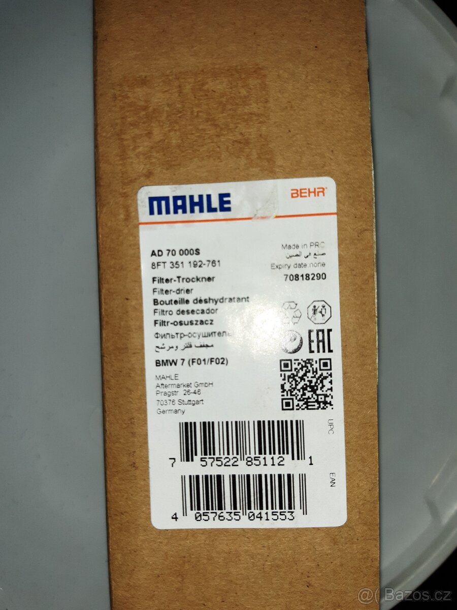 BMW X5 E70 Sušič klimatizace Orig. č. 351192761