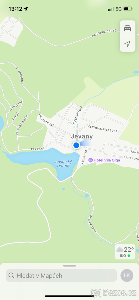 Zájem o koupi chaty v Jevanech