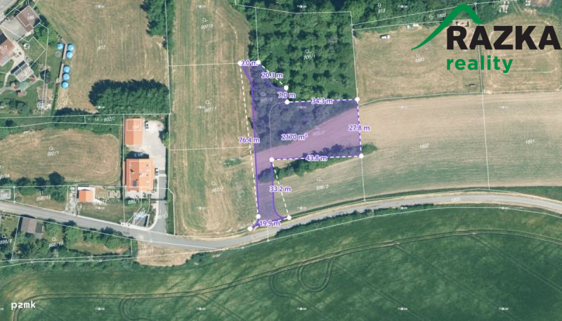 Prodej stavebního pozemku Okrouhlé Hradiště