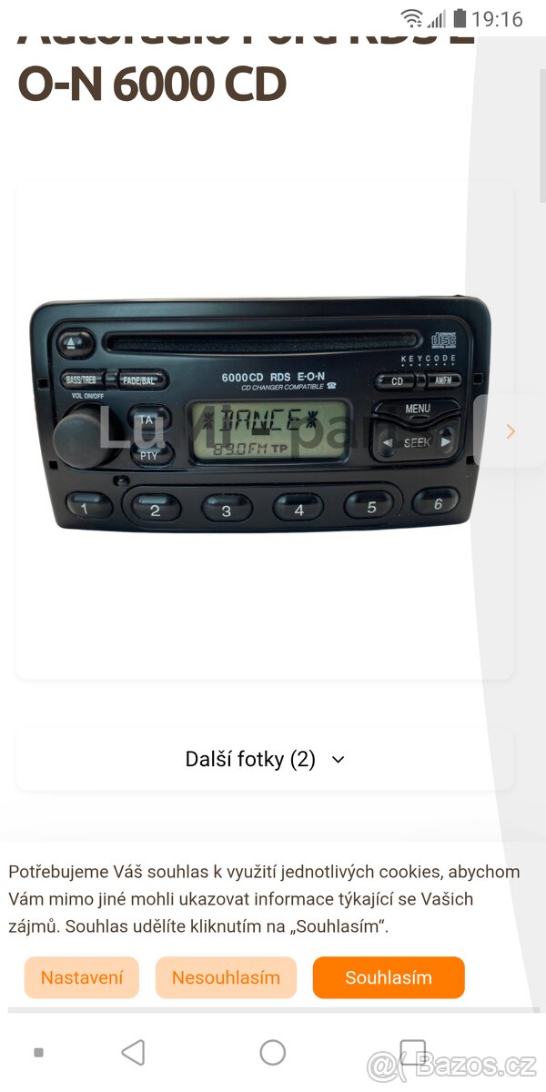 Koupim autofadio