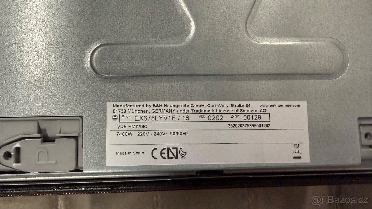 Indukční varná deska Siemens EX675LYV1E/16