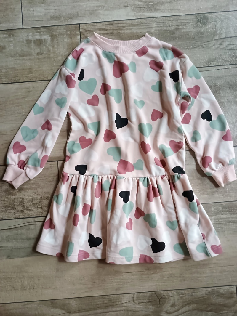 Nenošené mikinové šaty H&M, vel.122/128