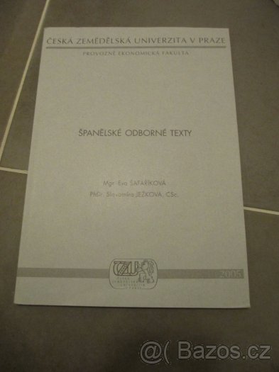 Španělština - Šp. odborné texty - ČZU