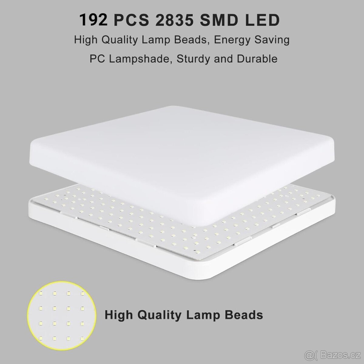 LED Stropní světlo, IP44, Koupelna, WC, 36W, 3240lm, 6500K