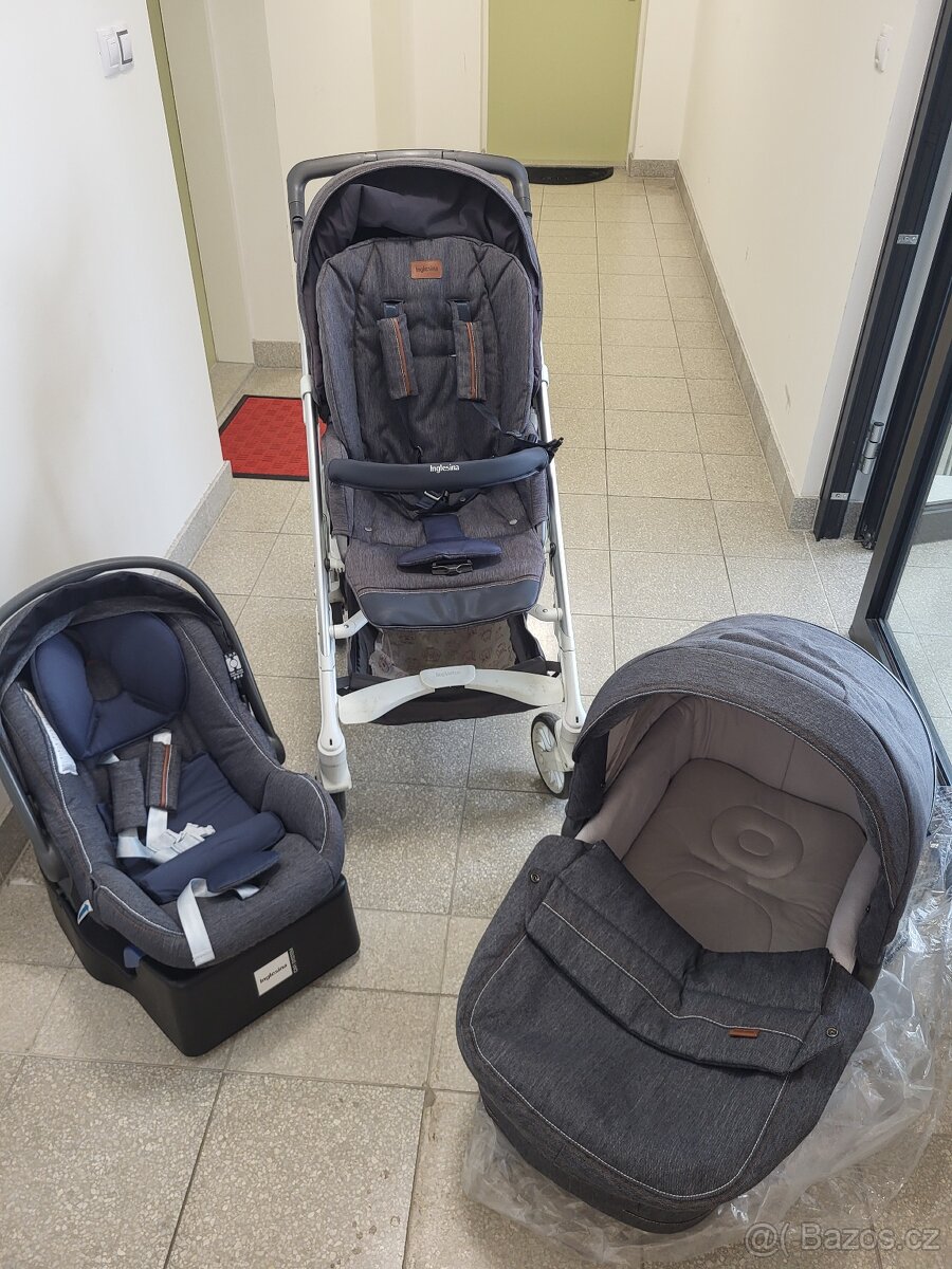 Prodám kočárek 3v1 Inglesina Trilogy + základnu do auta