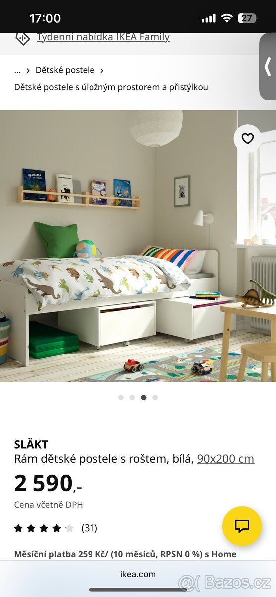 Rám postele släkt se zabranou