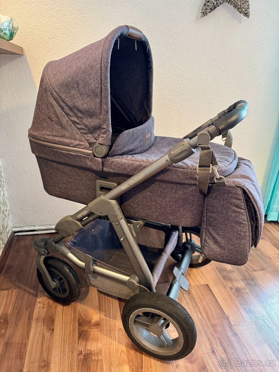 ABC Design Viper 4 – kombinovaný kočárek + Cybex, TOP stav