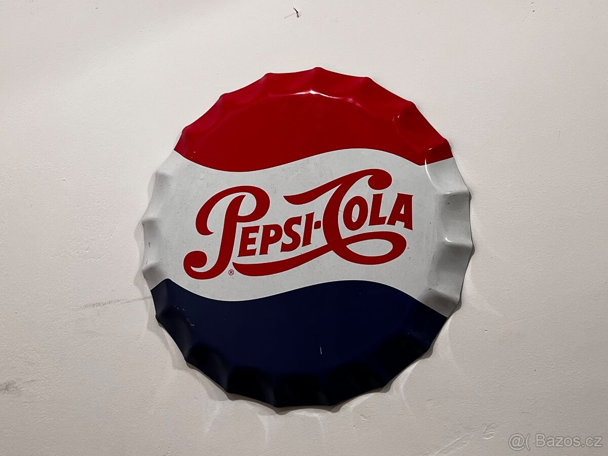 Retro cedule Pepsi - tvar zátky