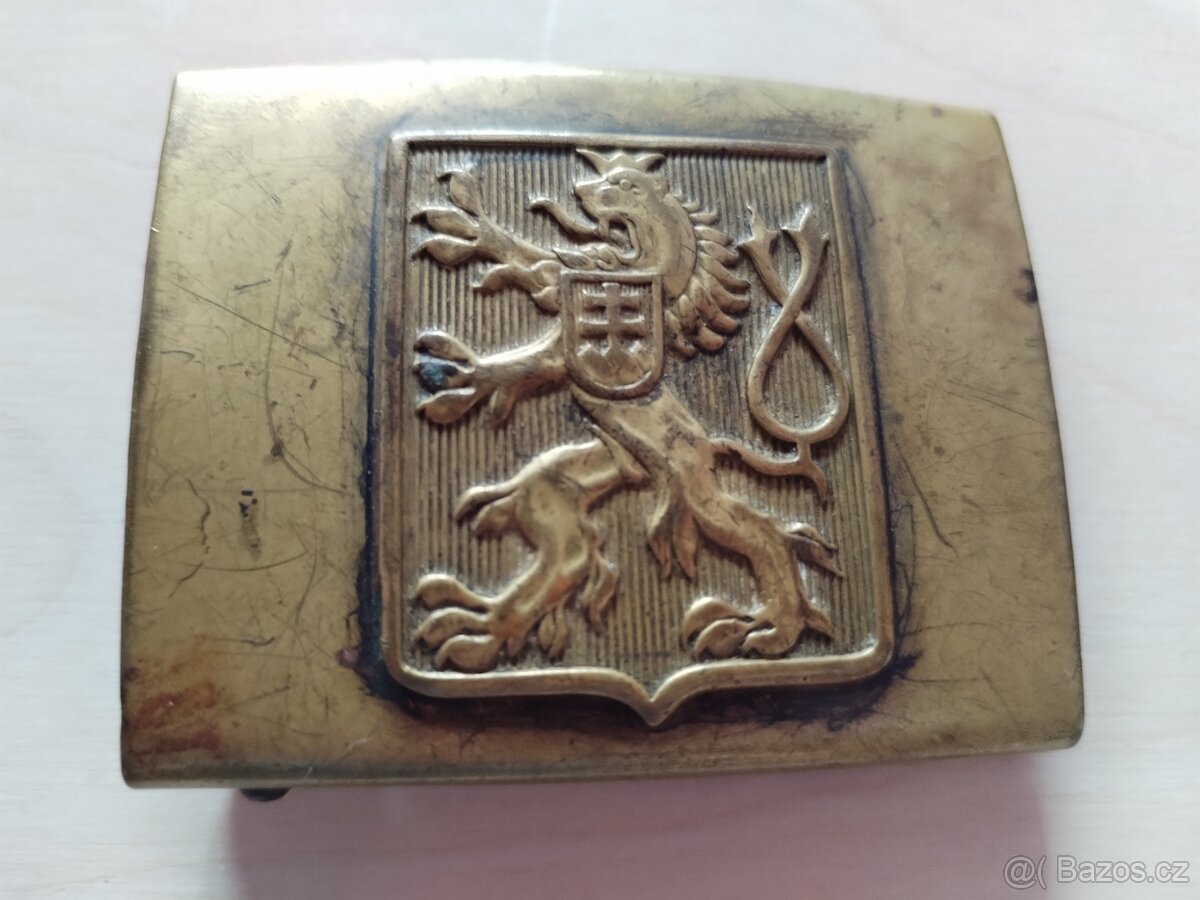 Vojenská Mosazná Přezka 1.Republika