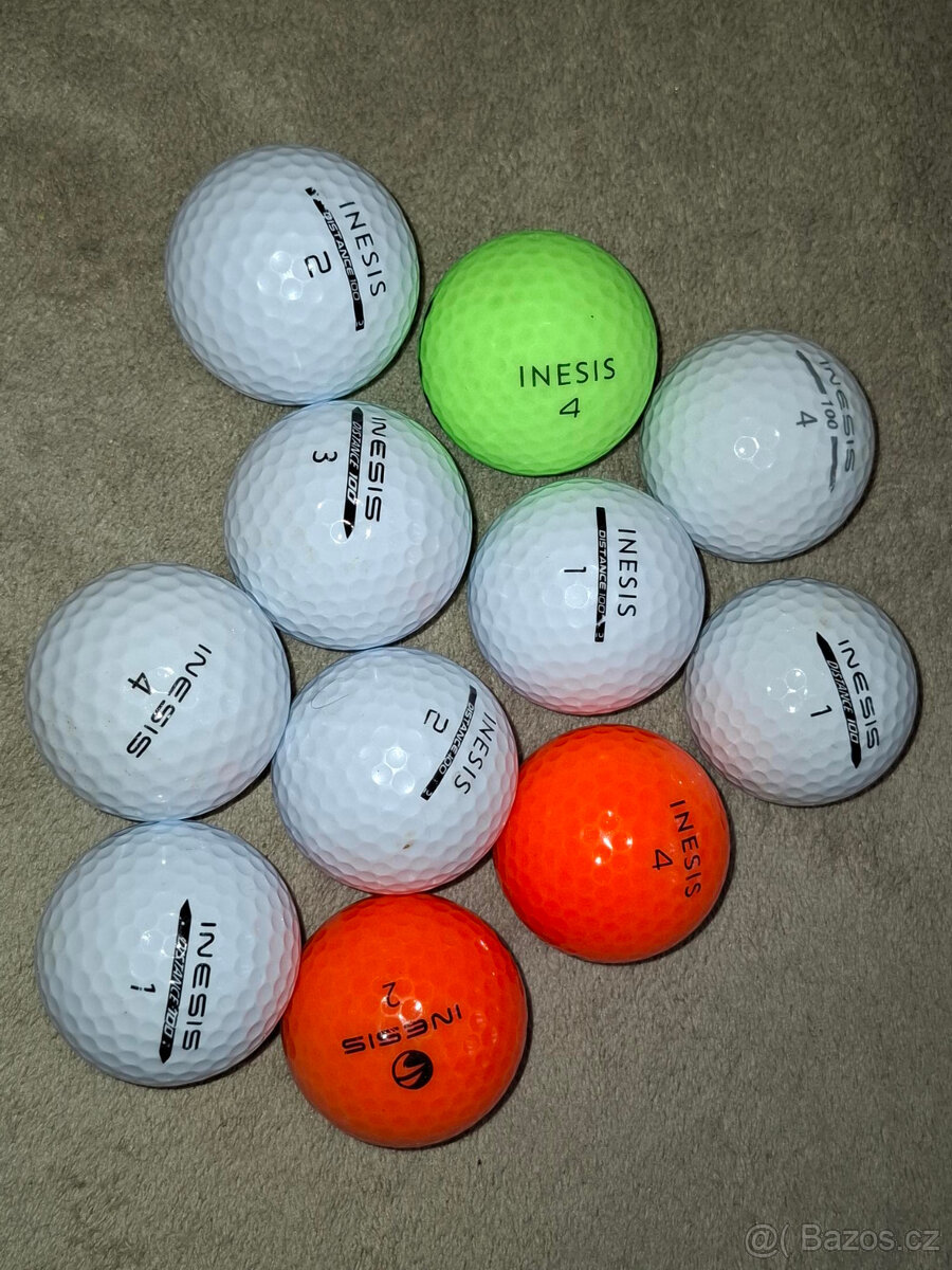 Golfové míčky INESIS 11 ks á 15,- Kč - kvalita