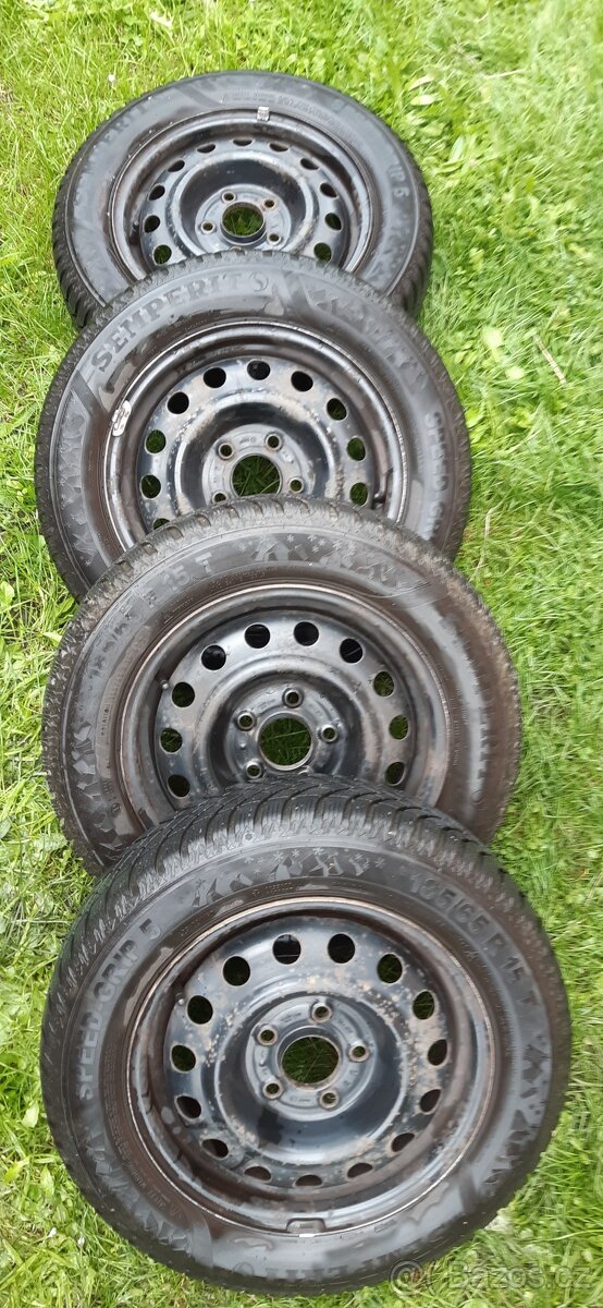 Zimní kola (pneu+plech.disky) 185/65 R15 + 5,5Jx15 5x114,3
