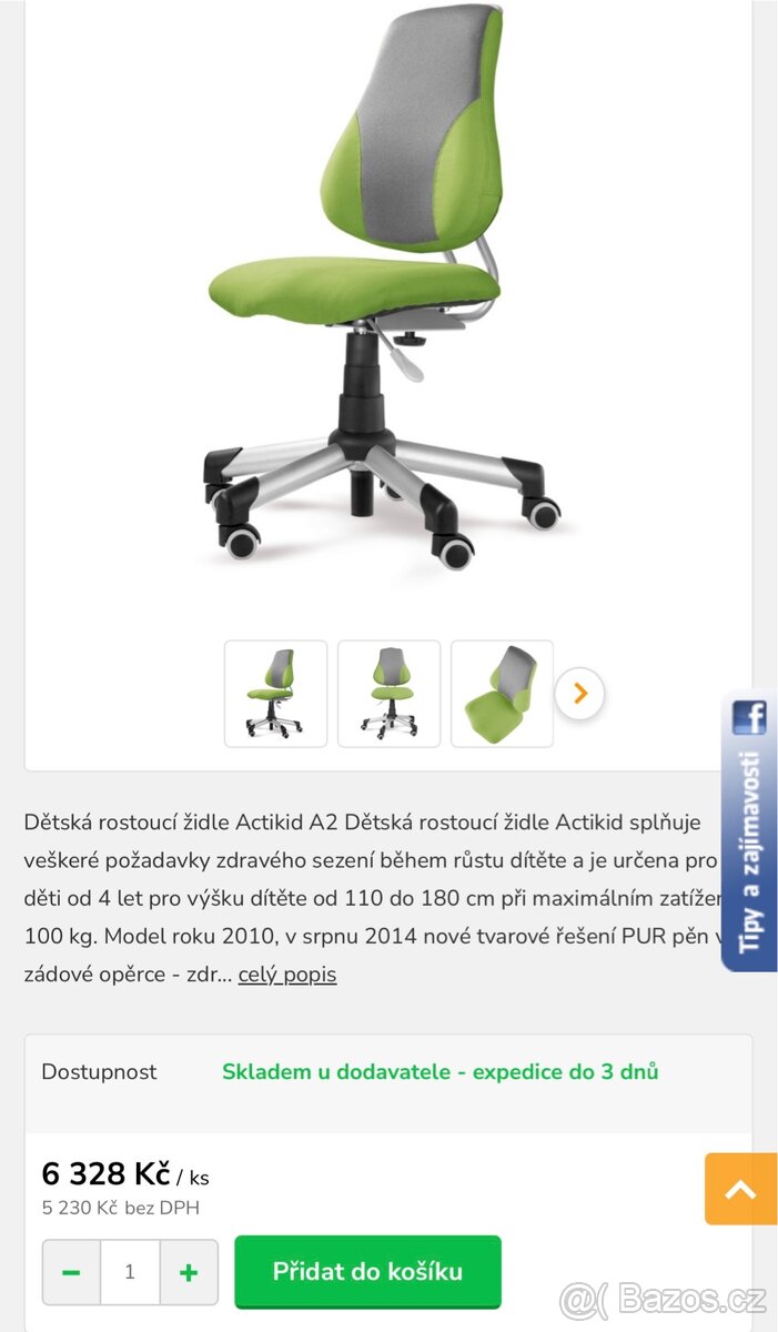 Dětská rostoucí židle Actikid