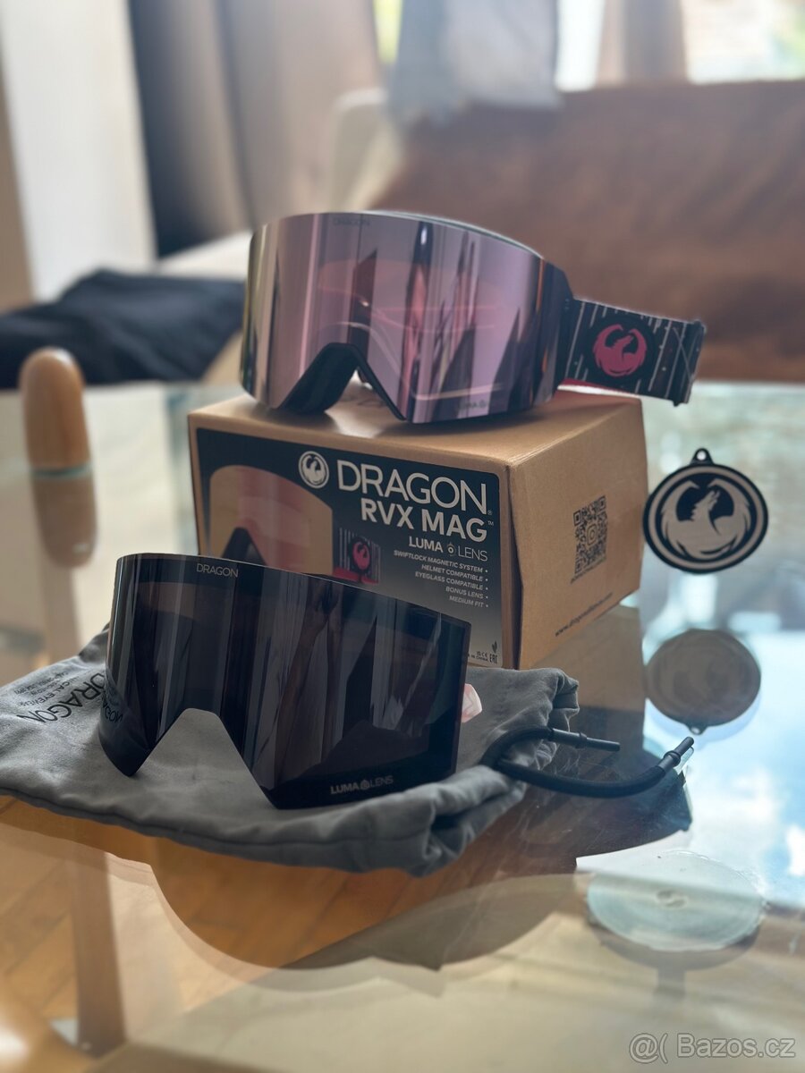 Zcela nové Dragon RVX + 2 magnetická skla medium fit