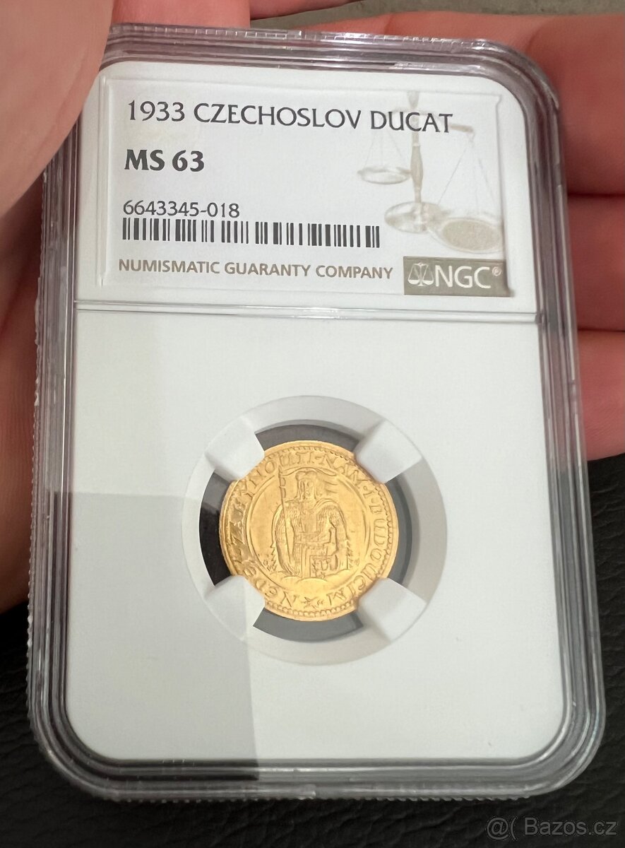 Dukát Sv. Václava 1933 - certifikovaný