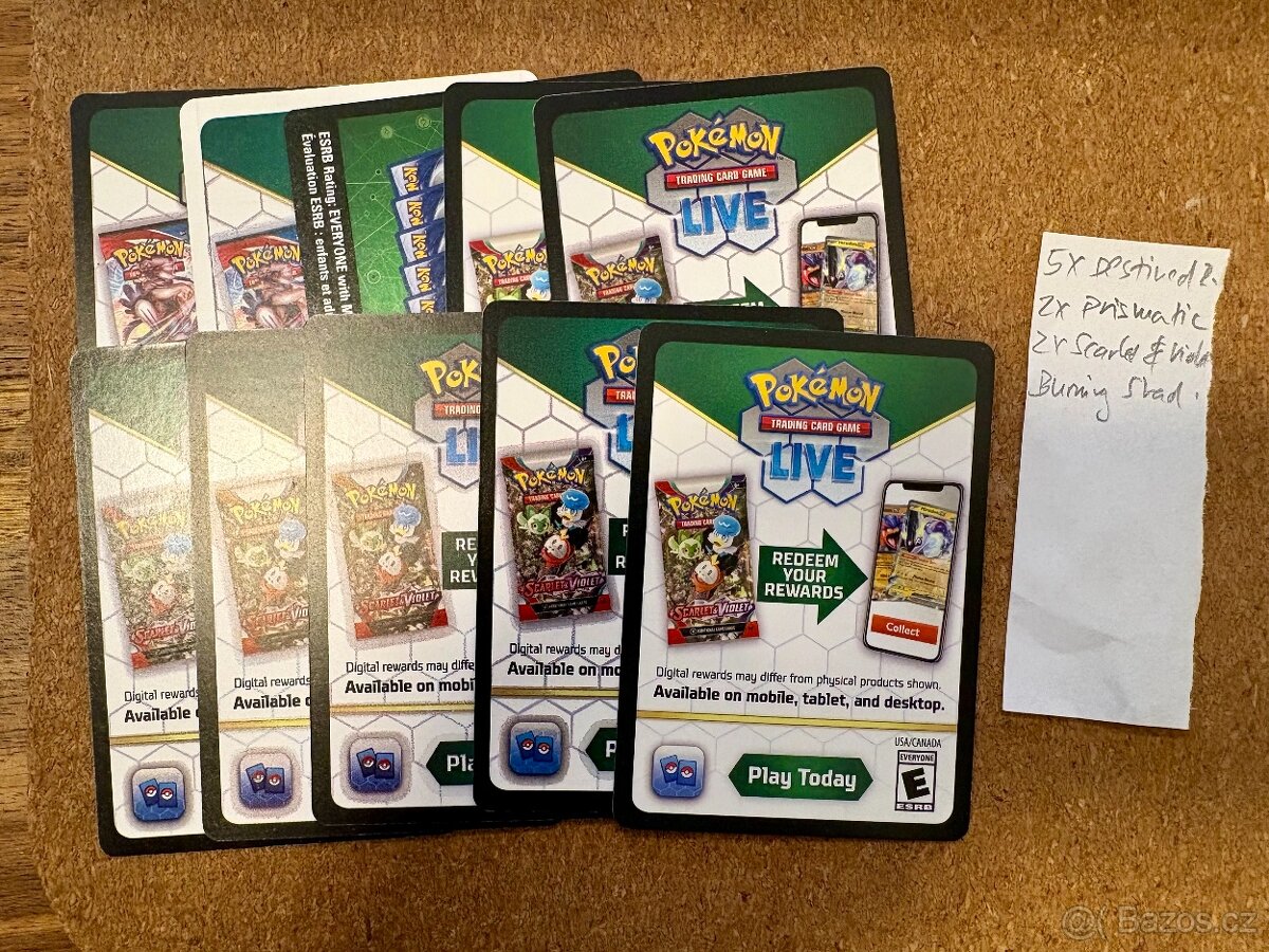 Pokémon TCG online LIVE code boosters DRI, PRE, SVE,...