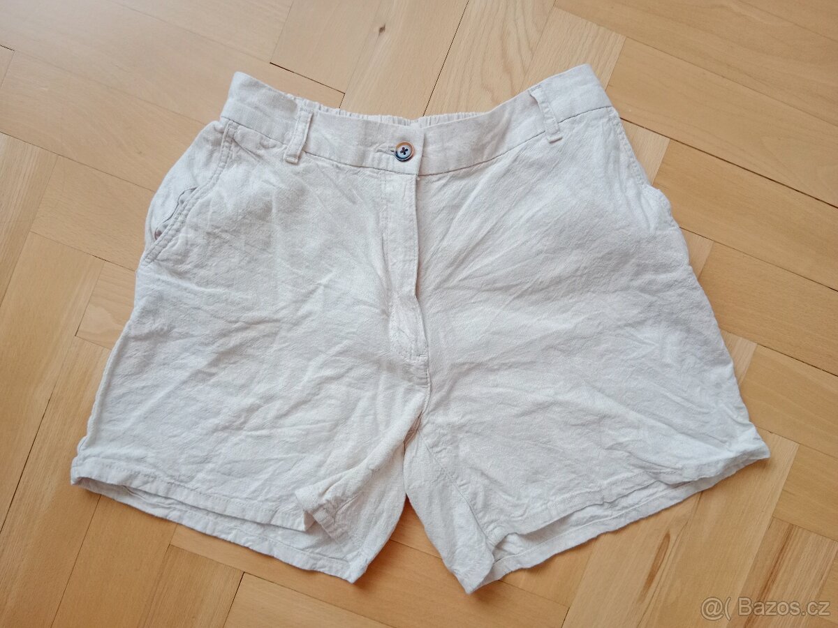 Lněné dívčí kraťasy