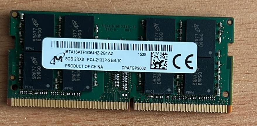 RAM 8GB DDR4 SODIMM Micron MTA16ATF1G64HZ-2G1A2