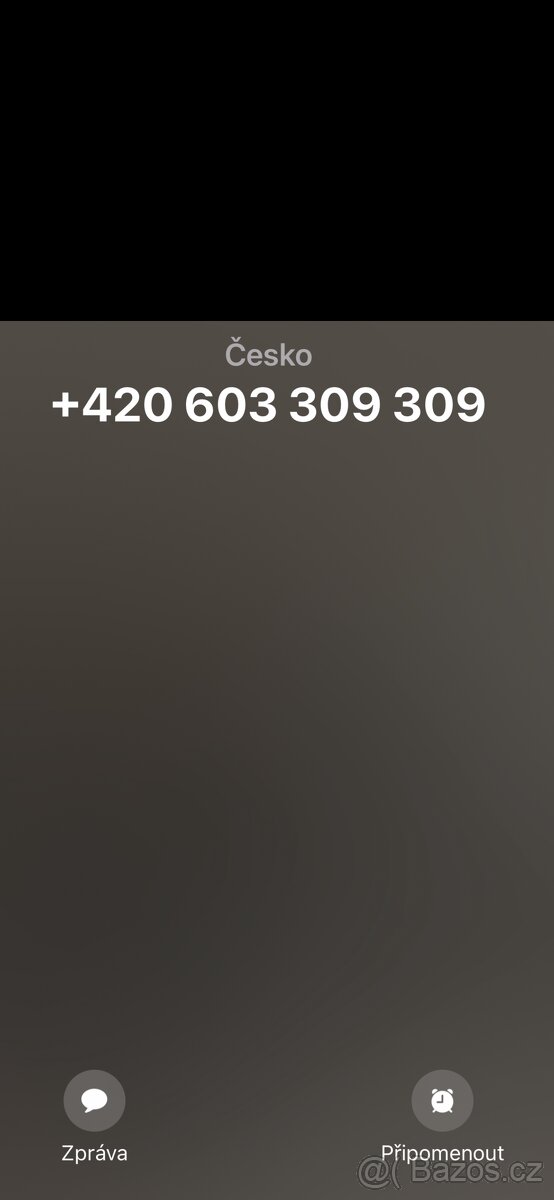 Zlaté VIP TOP číslo 603 309 309