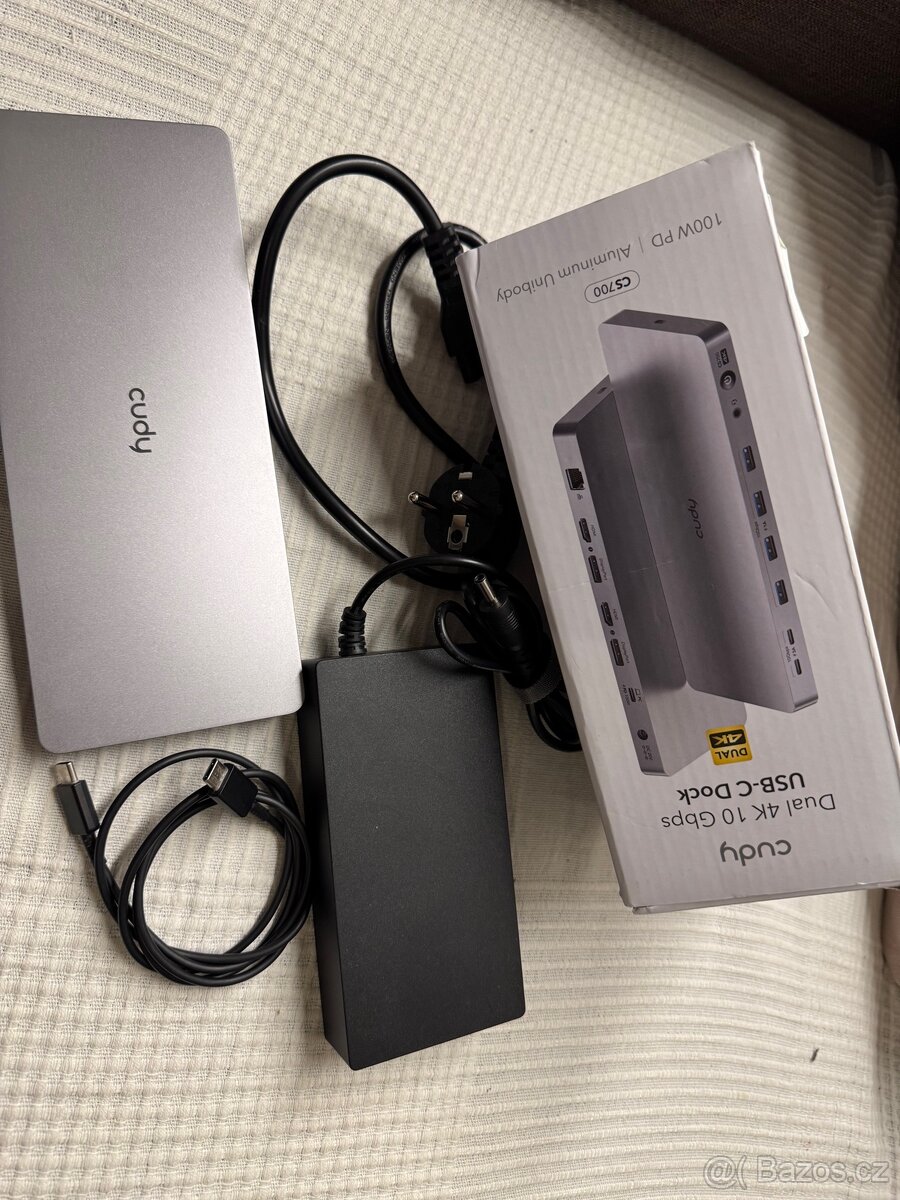 Nový, nepoužitý dock CUDY CS700 DUAL 4K, 14-IN-1, 150W