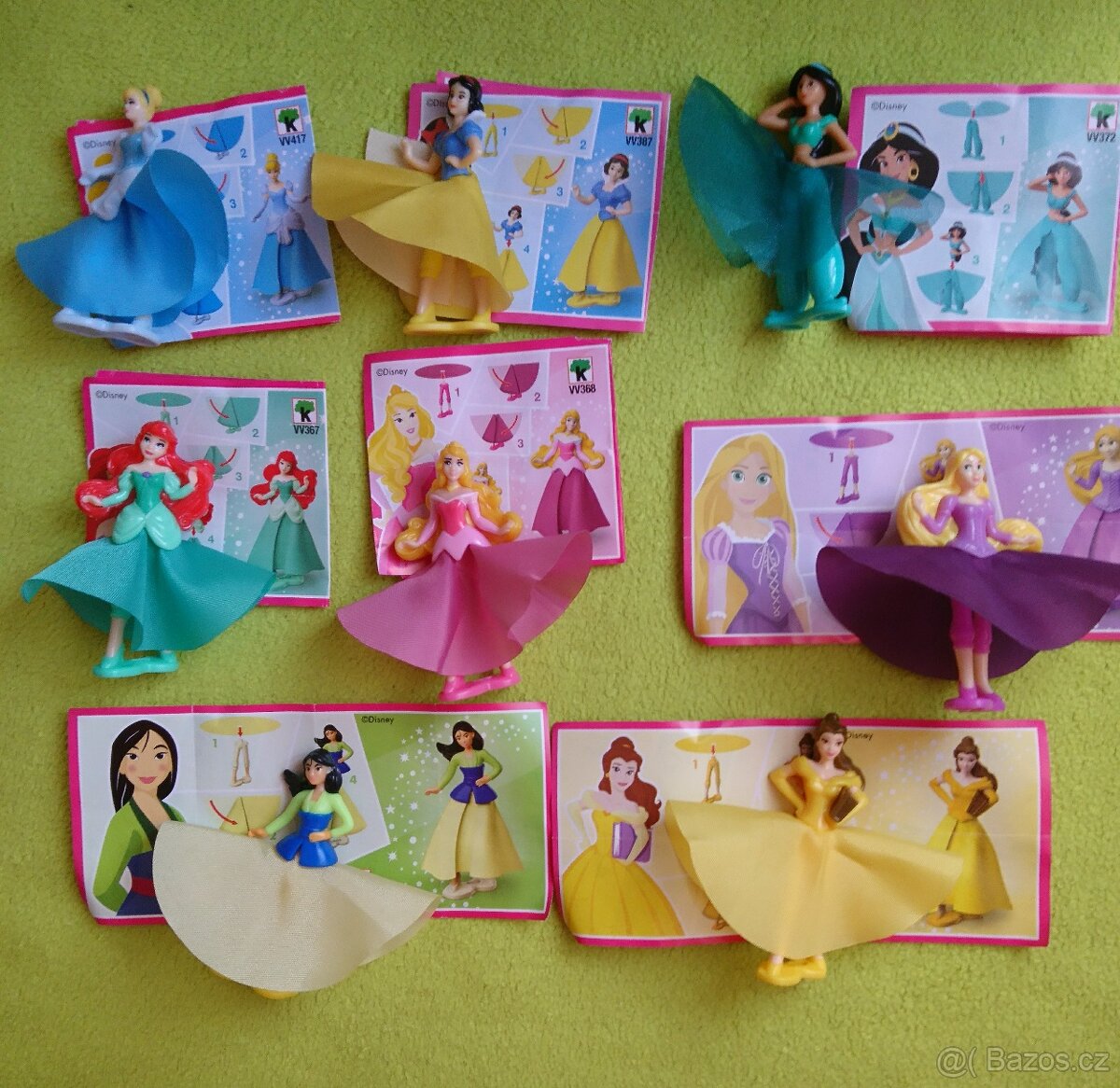 Kinder figurky - sada Disney princezny všechny BPZ