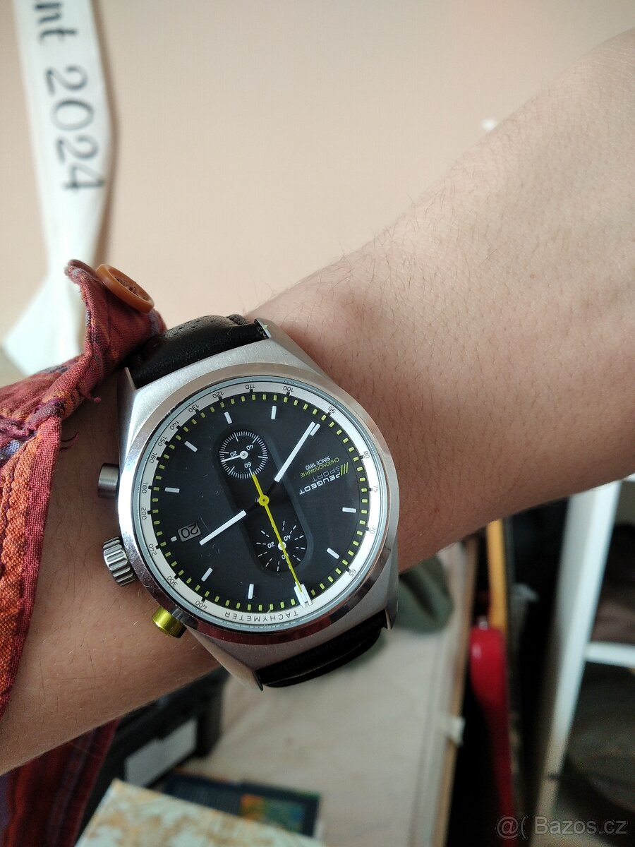 Hodinky Peugeot Sport BLACK CHRONOGRAPH