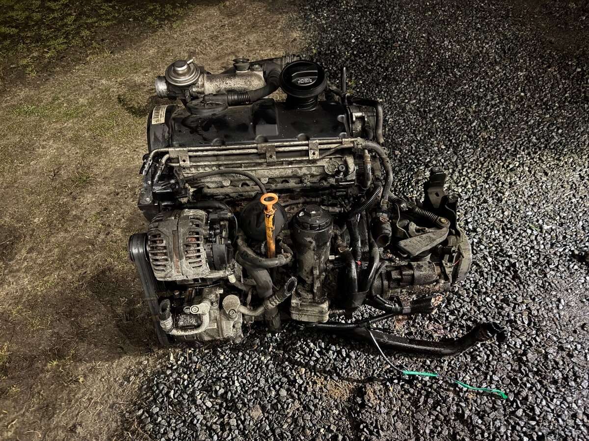 Kompletní nastrojený motor s převodovkou 1.9TDI 74kw