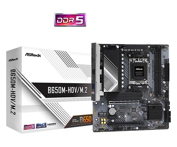 ASRock MB Sc AM5 B650M-HDV/M.2, AMD B650, 2xDDR5, 1xDP, 1xHD