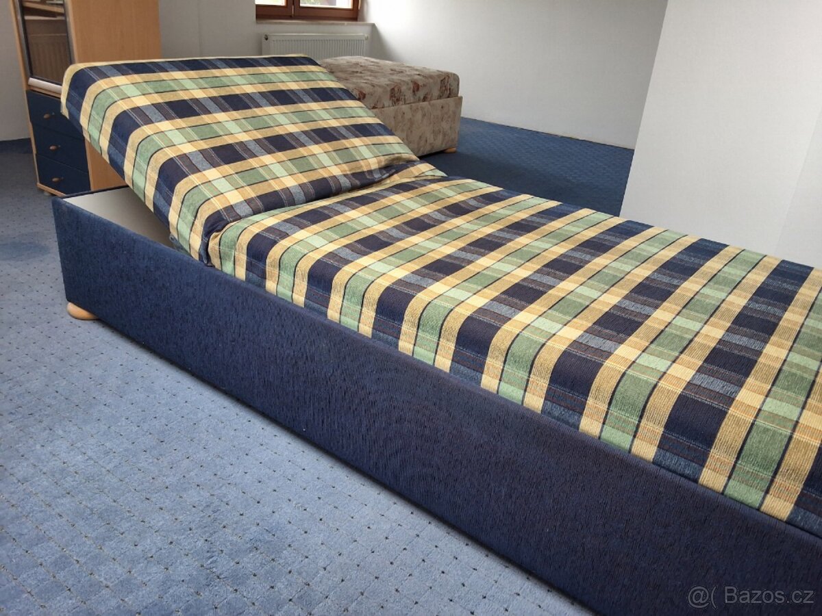 Postel s úložným prostorem 2x