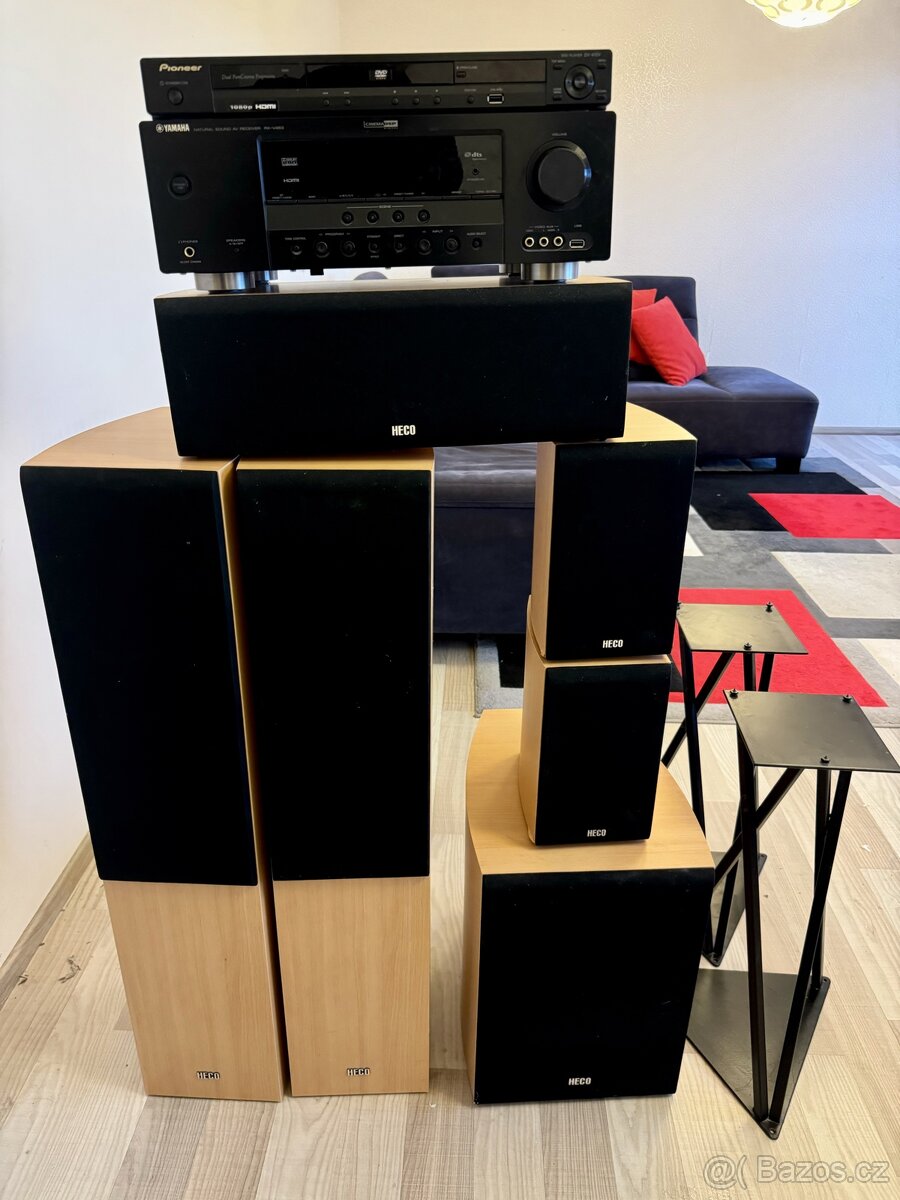 Receiver Yamaha + repro Heco