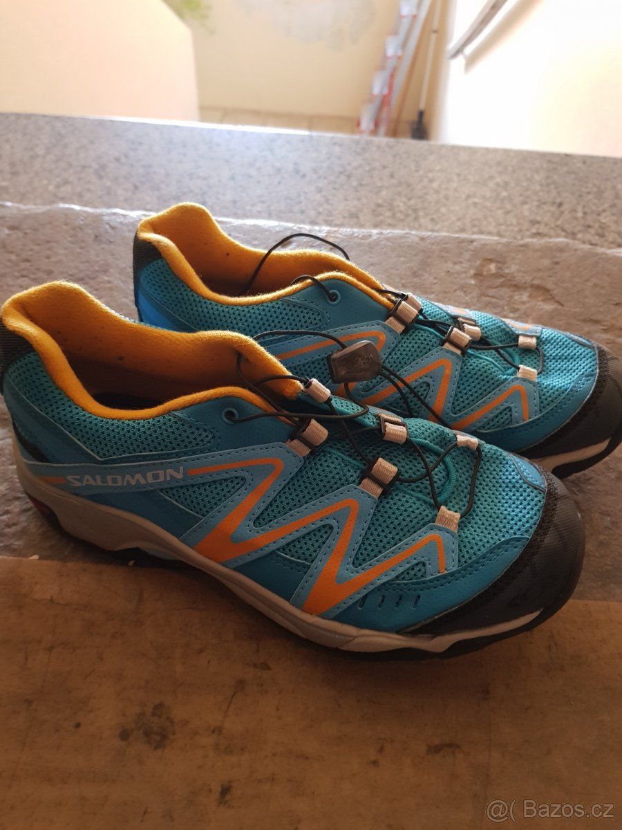 Salomon botasky modrá/oranžová, sálové