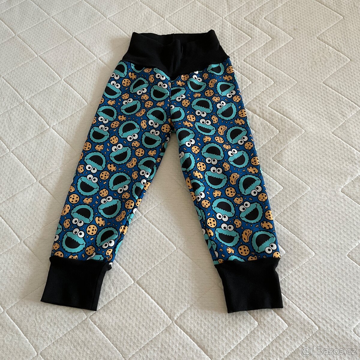 Nové-handmade zimní soft kalhoty-92 (d.66cm)