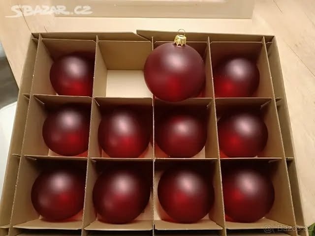 vánoční ozdoby- baňky Irisa - skleněné 12ks