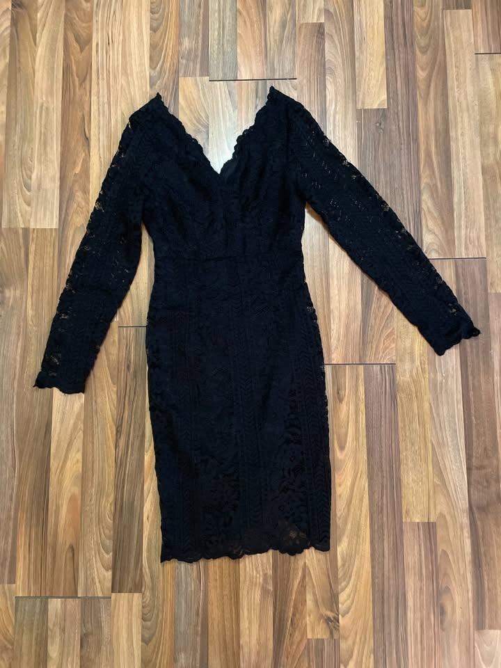 Nové černé krajkové šaty, vel XS, CA, Yessica