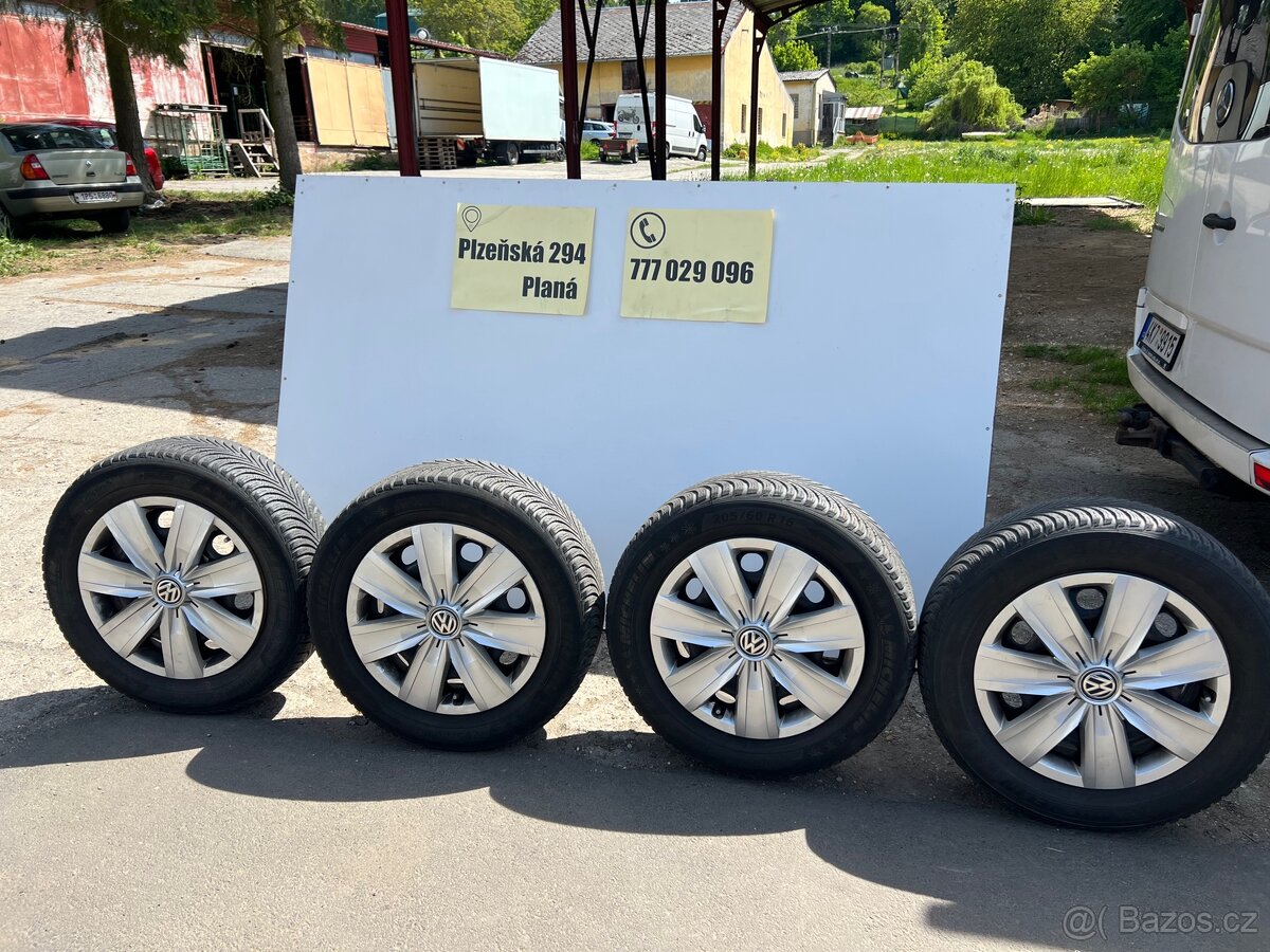Sada zimních plechových kol VW |5x112, 205/60/16|